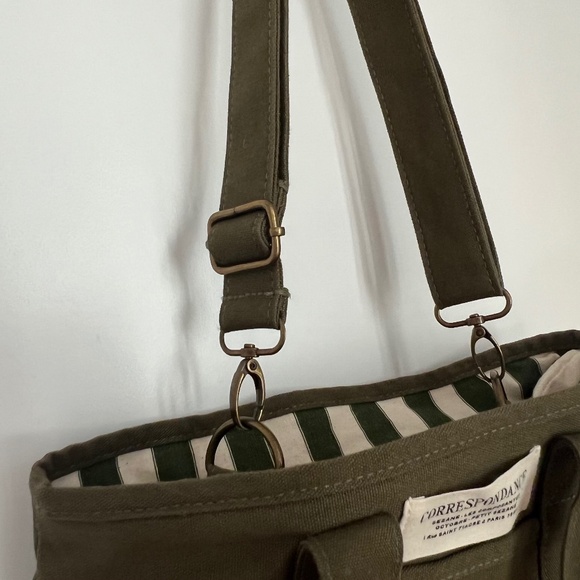 Sézane Mini Tote Bag in Chance Green - Picture 11 of 13